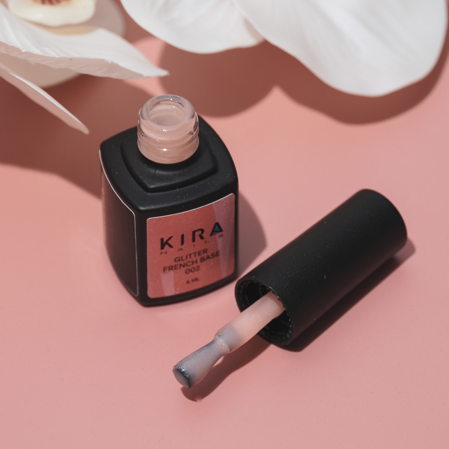 Kira Nails База для нігтів Glitter French Base 002, 6 мл
