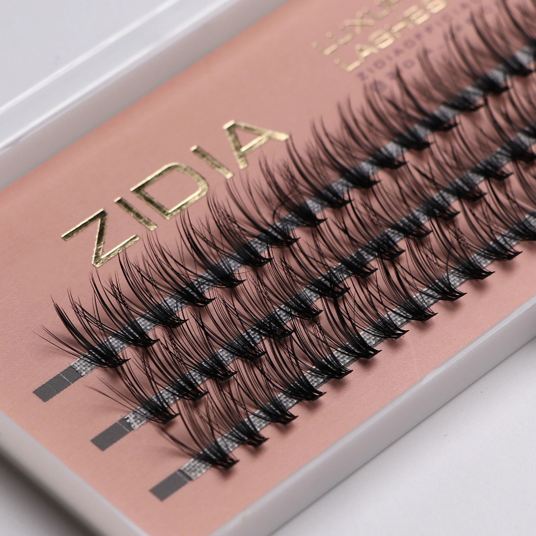 ZIDIA Cluster lashes 20D MESSY C 0,10 (3 strips, size 11 mm)