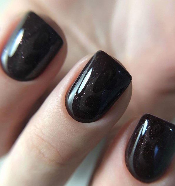 Гель-лак MOON FULL color Gel polish №668 шоколадно-сливовий з шимером, 8 мл