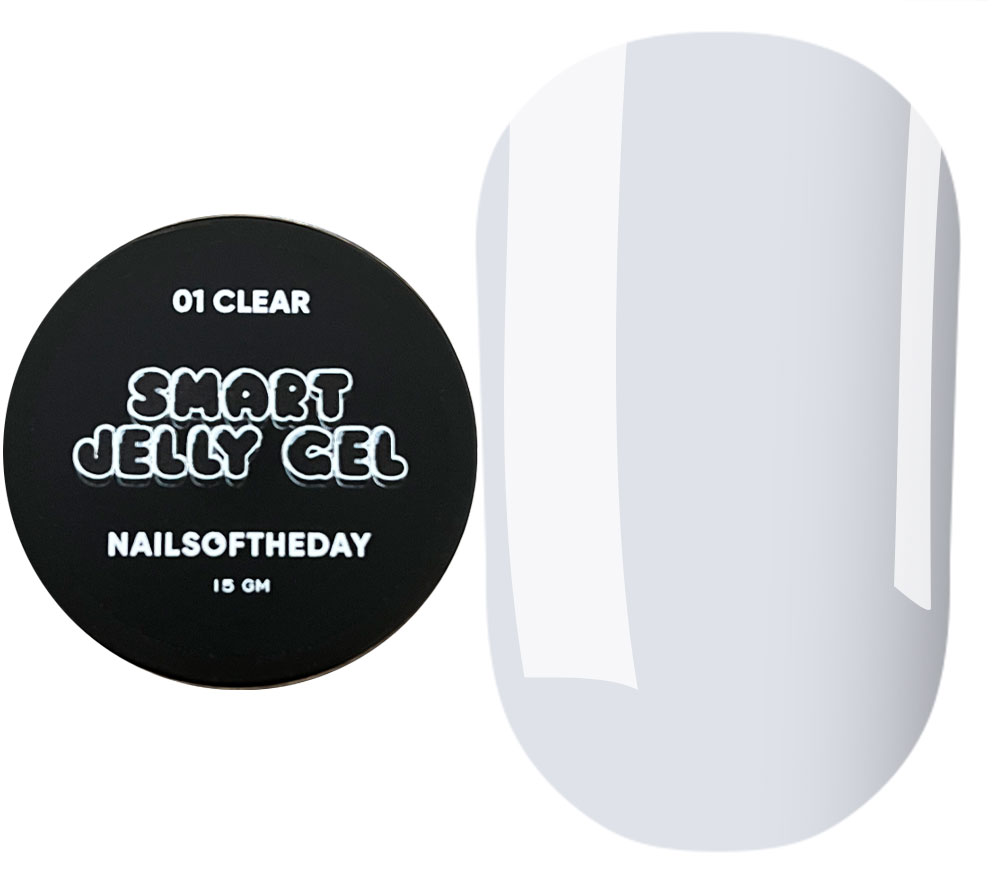 Nails Of The Day Гель для нігтів Smart Jelly gel №01 Clear (прозорий), 15 мл Nails Of The Day Гель для нігтів Smart Jelly gel №01 Clear (прозорий), 15 мл