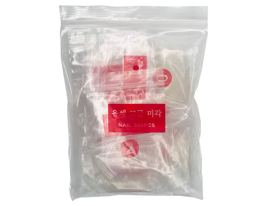 Oval nail tips, different sizes, transparent, 500 pcs Oval nail tips, different sizes, transparent, 500 pcs