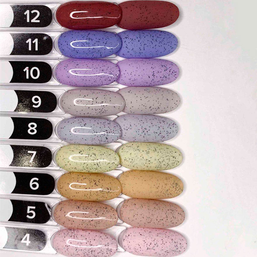 Gel polish Siller Art Eggs No. 012 (burgundy brown with crumbs), 8 ml