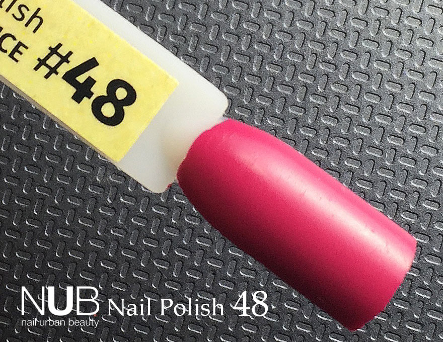 Nail polish NUB 048 Razorblade Romance (burgundy, matte), 14 ml