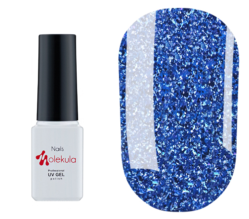 Molekula DIAMOND gel varnish No. 514 (blue, micro gloss), 6 ml