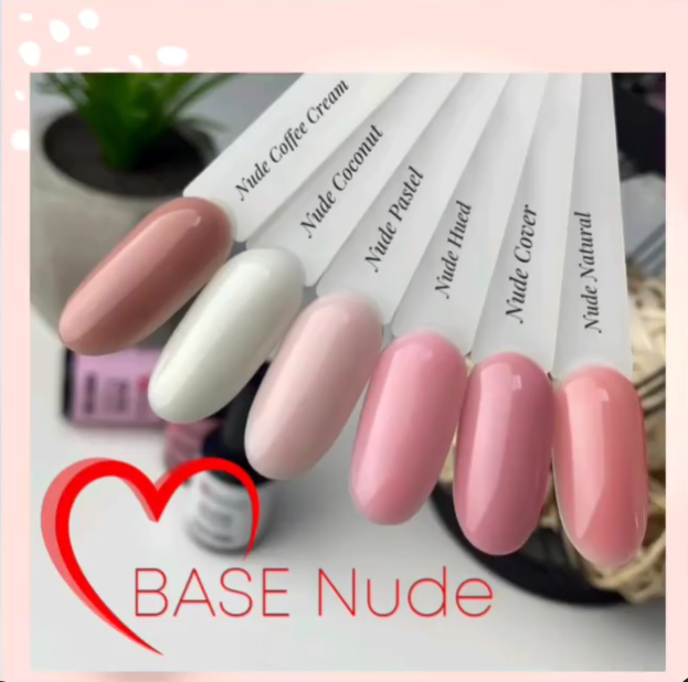 Molekula База для ногтей Base Nude coconut (белый молочный, эмаль), 12 мл