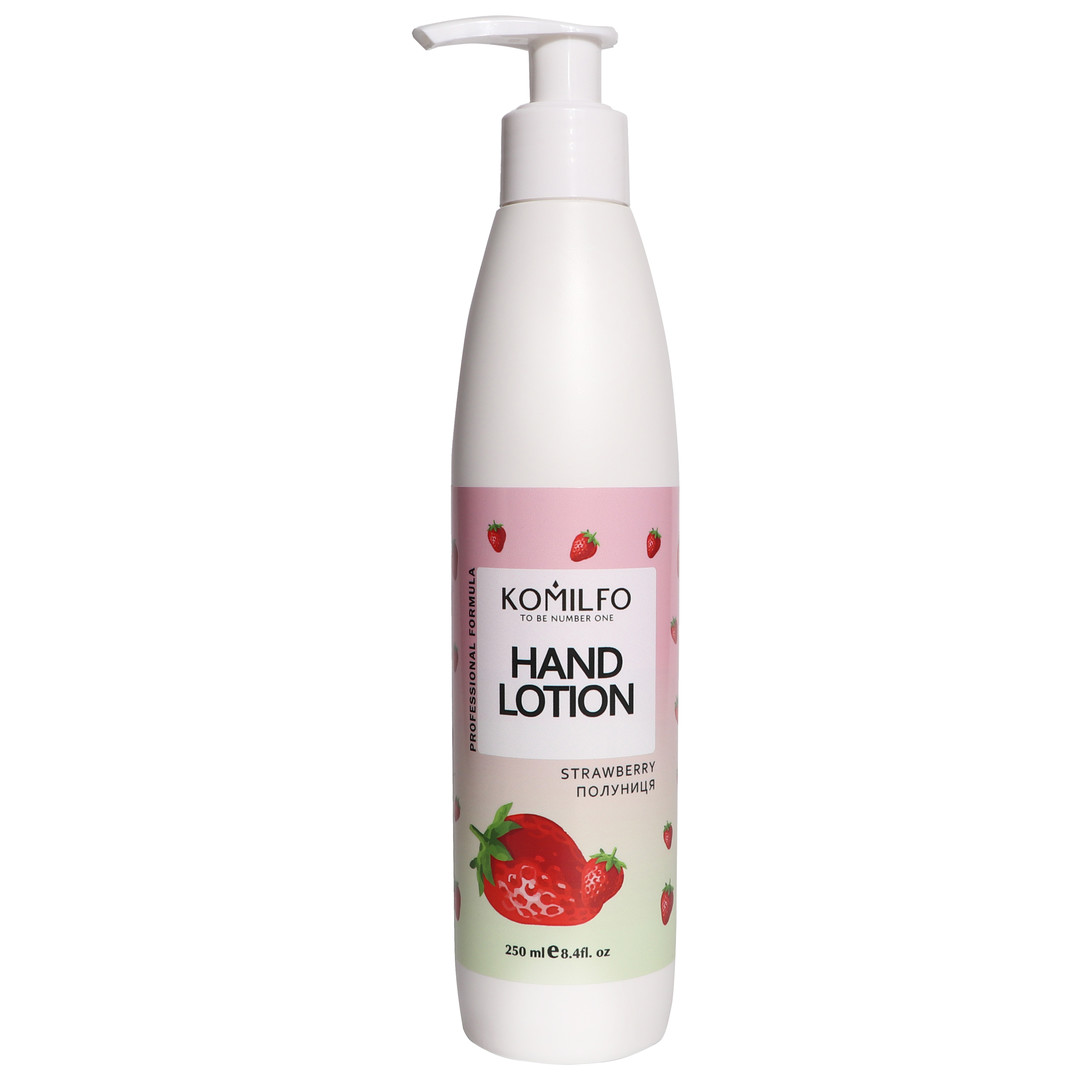 Komilfo Hand Lotion "Strawberry" - strawberry hand lotion, 250 ml