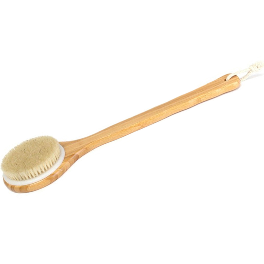 Natural bristle body brush