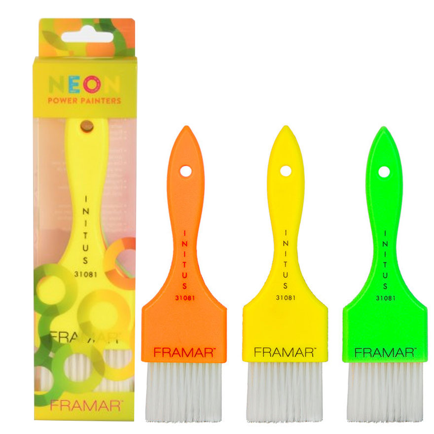 Framar Power Painter Brush Set Neon Лимитированная коллекция кистей "Мечта колориста" (3 шт)