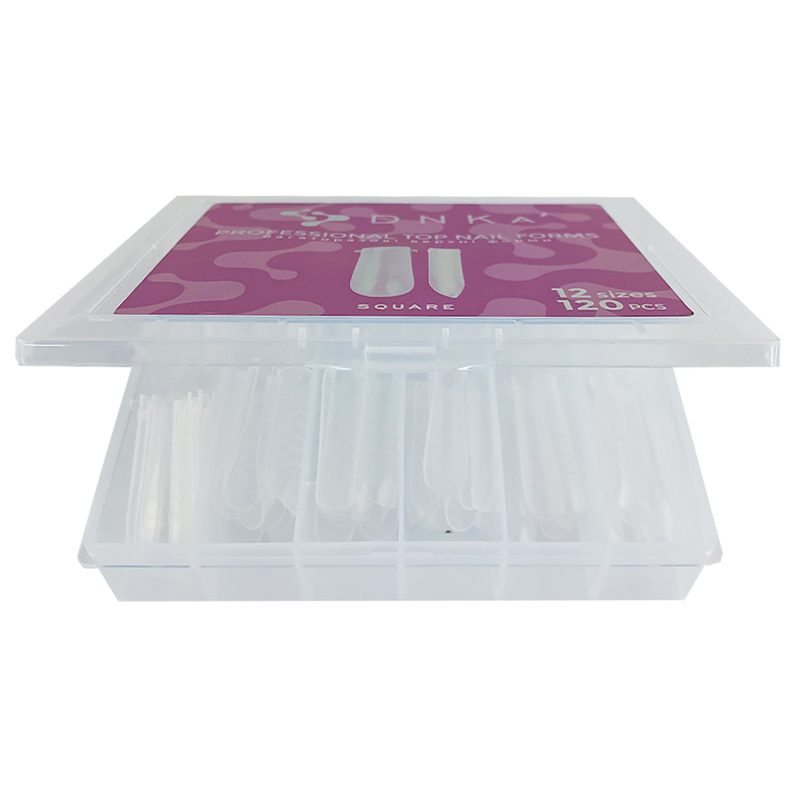 DNKa Верхні форми для моделювання Top Nail Forms Square, 120 шт