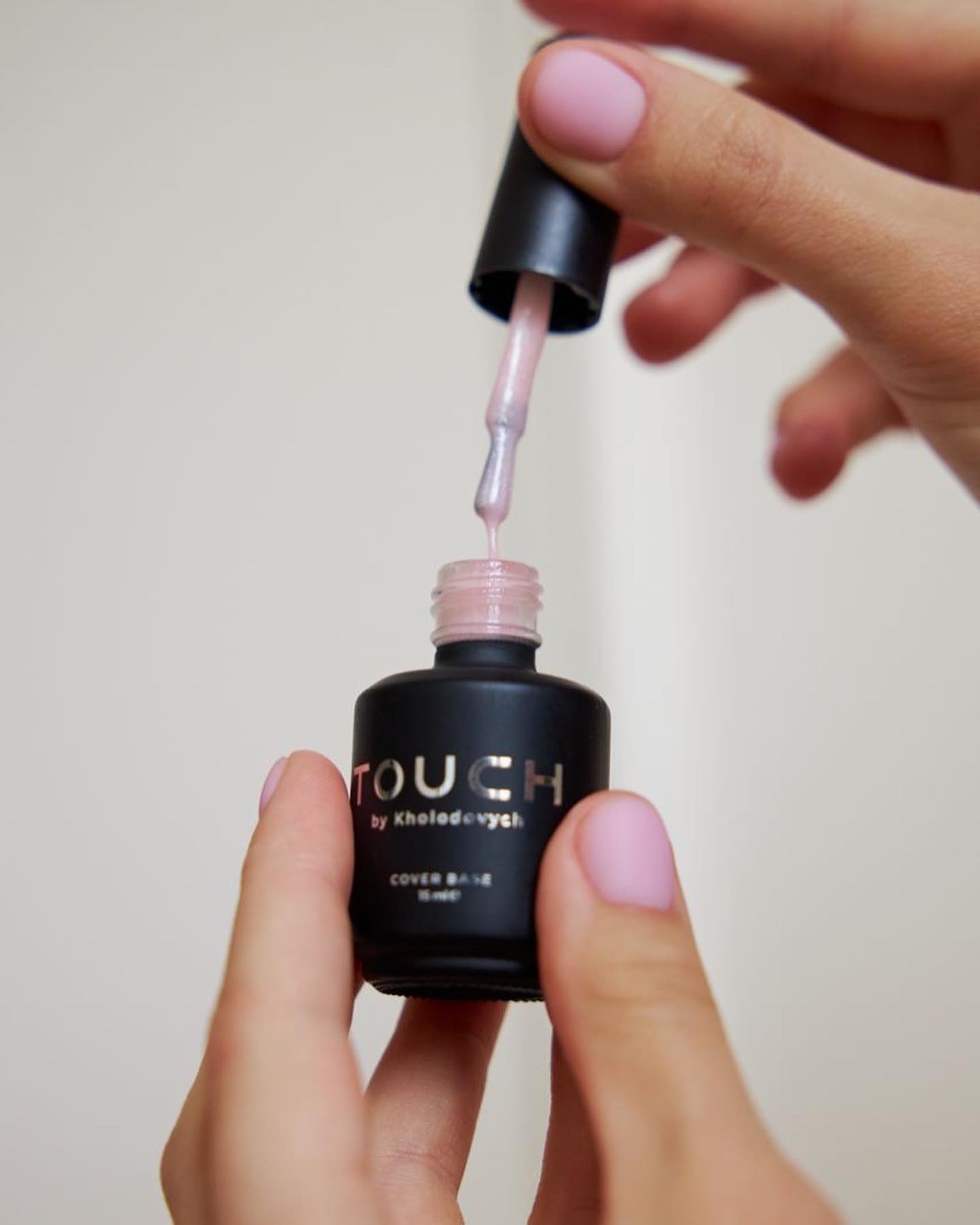Touch Cover Base Rosy shine (light pink with microshine), 13 ml