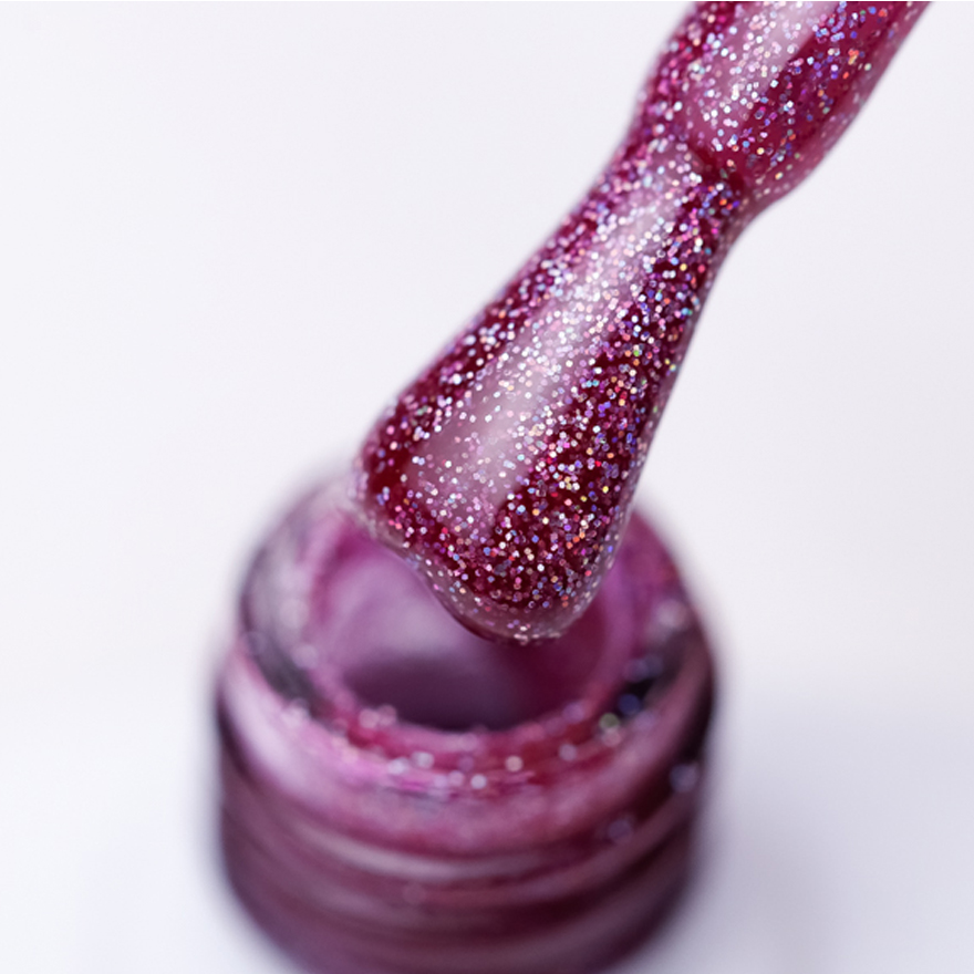 Gel polish Molekula №136 (crimson with holographic sparkles), 6 ml Gel polish Molekula №136 (crimson with holographic sparkles), 6 ml
