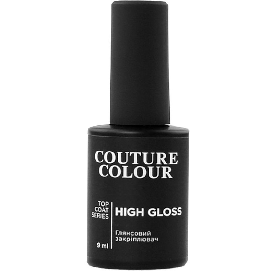 Couture Colour Top Coat High Gloss No Wipe - Глянцевый закрепитель для гель-лака, 9 мл