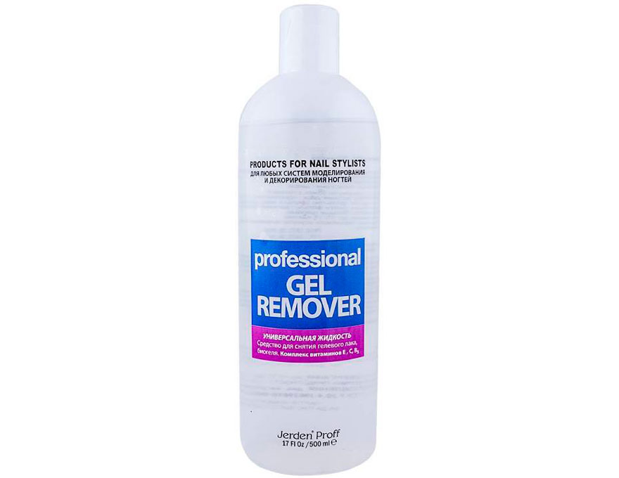 Jerden Proff Gel Remover emulsion for removing gel polish and biogel, Blackberry, 500 ml