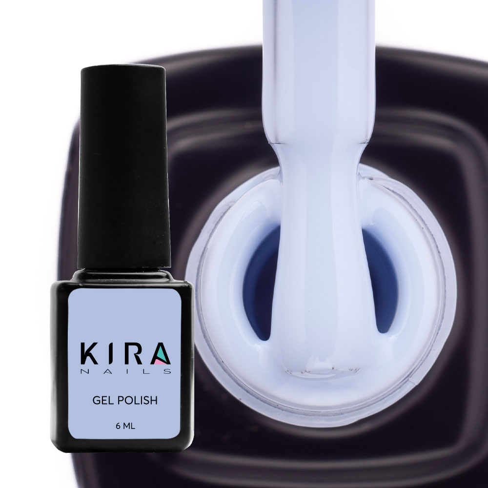 Kira Nails gel-varnish No. 132 (light blue, enamel), 6 ml