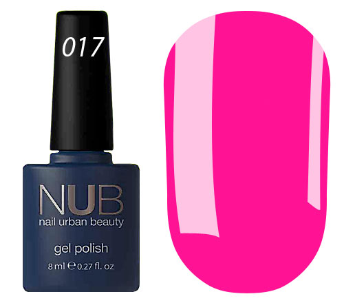 NUB 017 Fallen Dream gel varnish (hot pink, enamel), 8 ml