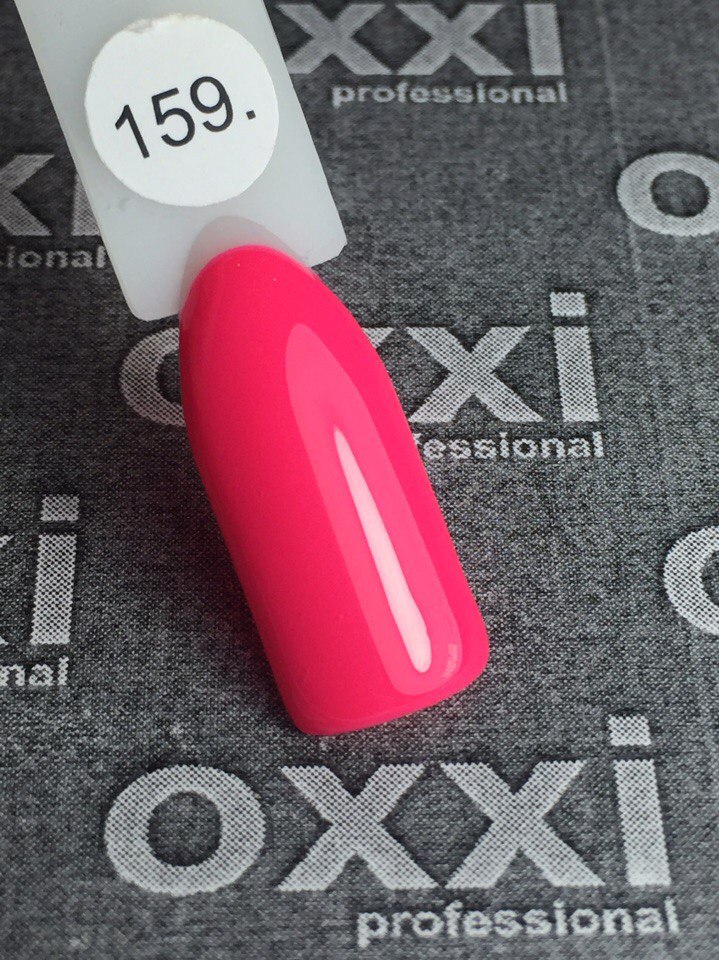 OXXI Gel nail polish No. 159 (bright pink, neon), 10 ml