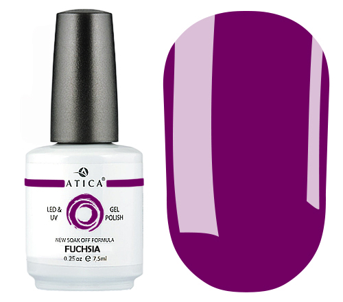 Atica Fuchsia GP130 gel-varnish (purple fuchsia, enamel), 7.5 ml