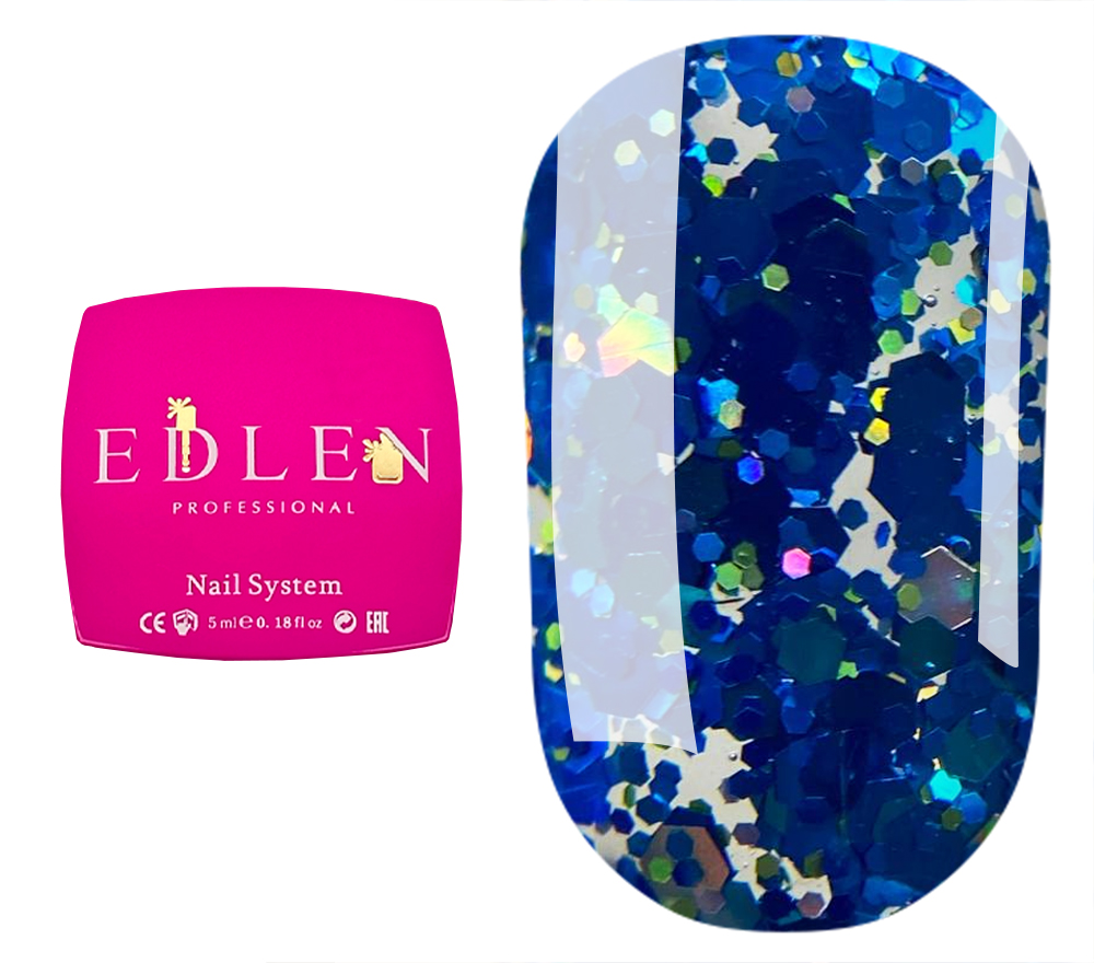 Edlen Gel nail polish Disco Glitter No. 06, 5 ml