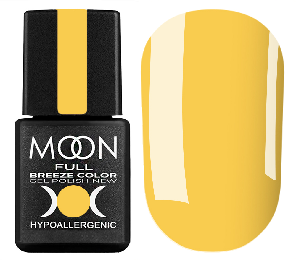 Гель-лак MOON FULL Breeze color №441 (гірчичний жовтий, напівпрозорий), 8 мл