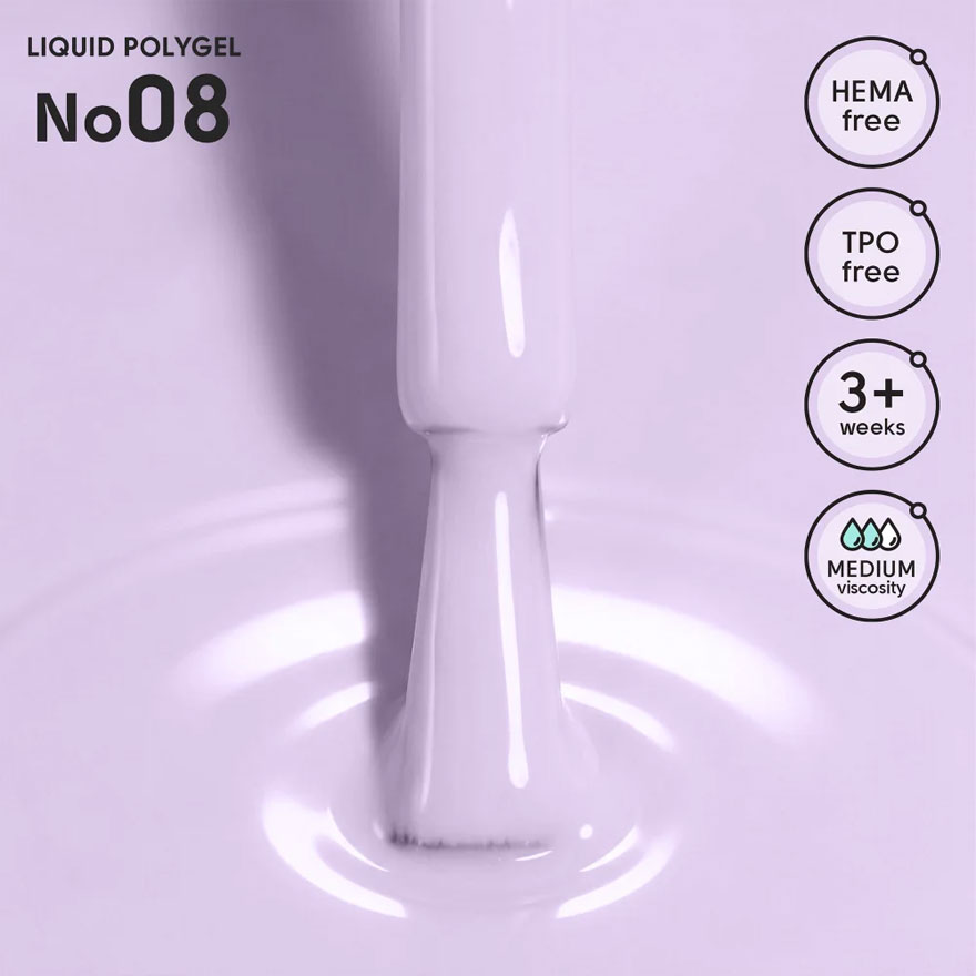 Shelly Жидкий полигель Liquid PolyGel 08, 12 мл