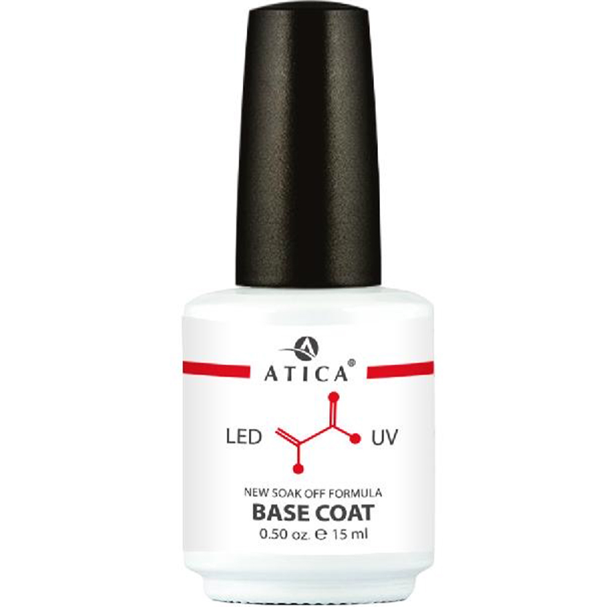 Atica rubber base for gel polish, 15 ml