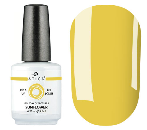 Atica Sunflower GPM77 gel-varnish (mustard, enamel), 7.5 ml