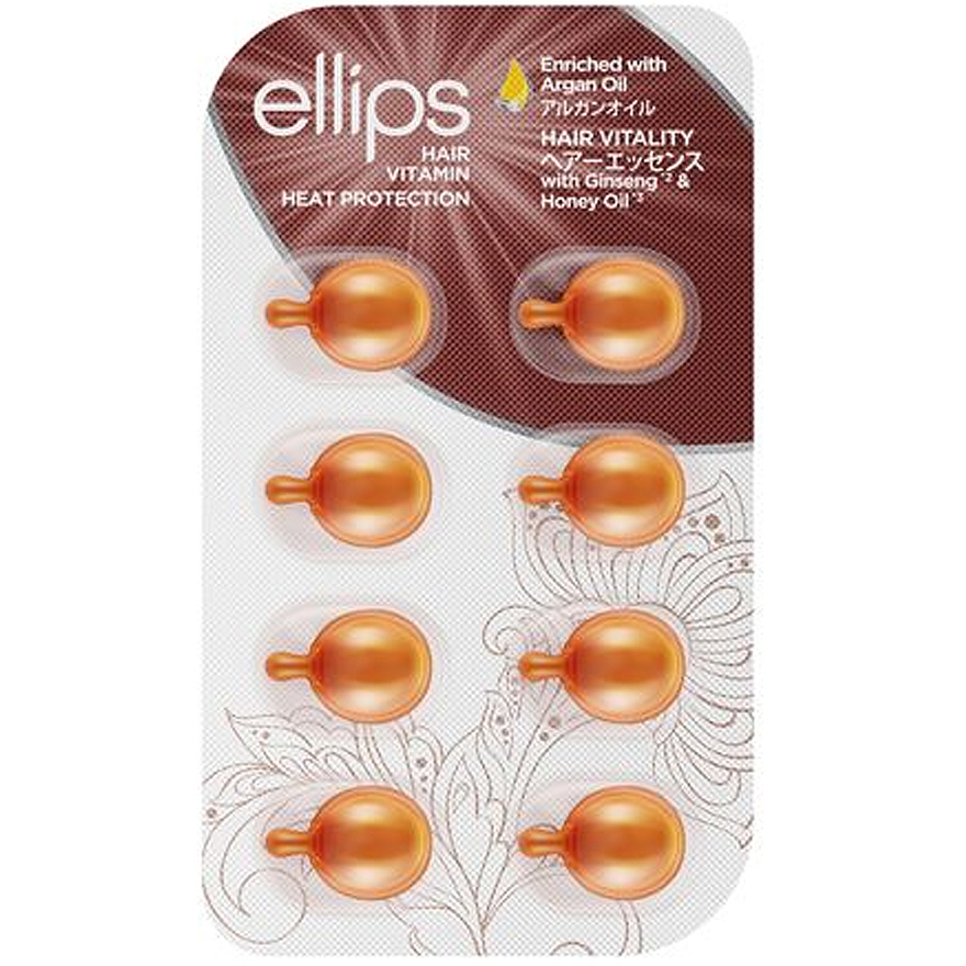 Ellips Hair Vitamin Hair vitamins "Hair health" with Ginseng and honey, 8*1 ml