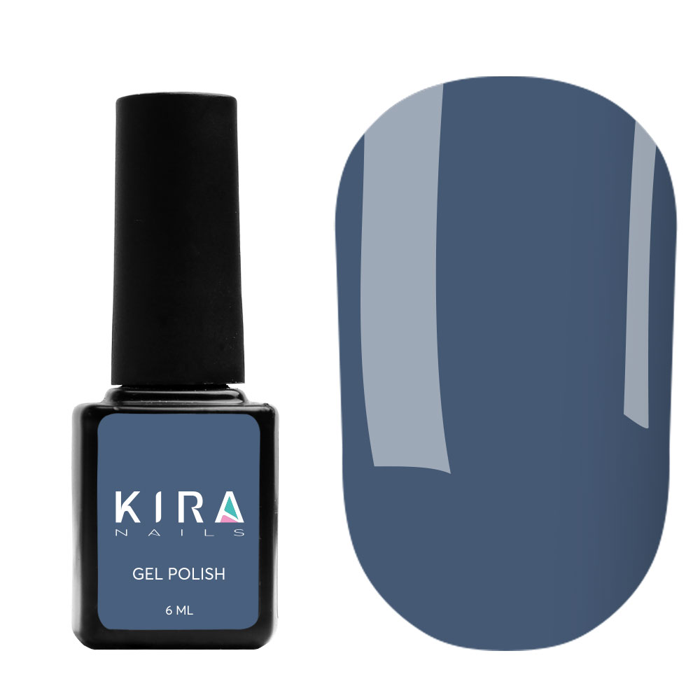 Kira Nails gel-varnish No. 161 (dark blue-azure, enamel), 6 ml