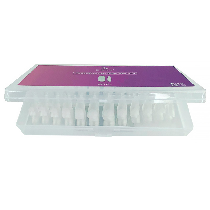 DNKa Гелеві тіпси для нарощування Professional Nail Gel Tips Oval, 240 шт DNKa Гелеві тіпси для нарощування Professional Nail Gel Tips Oval, 240 шт