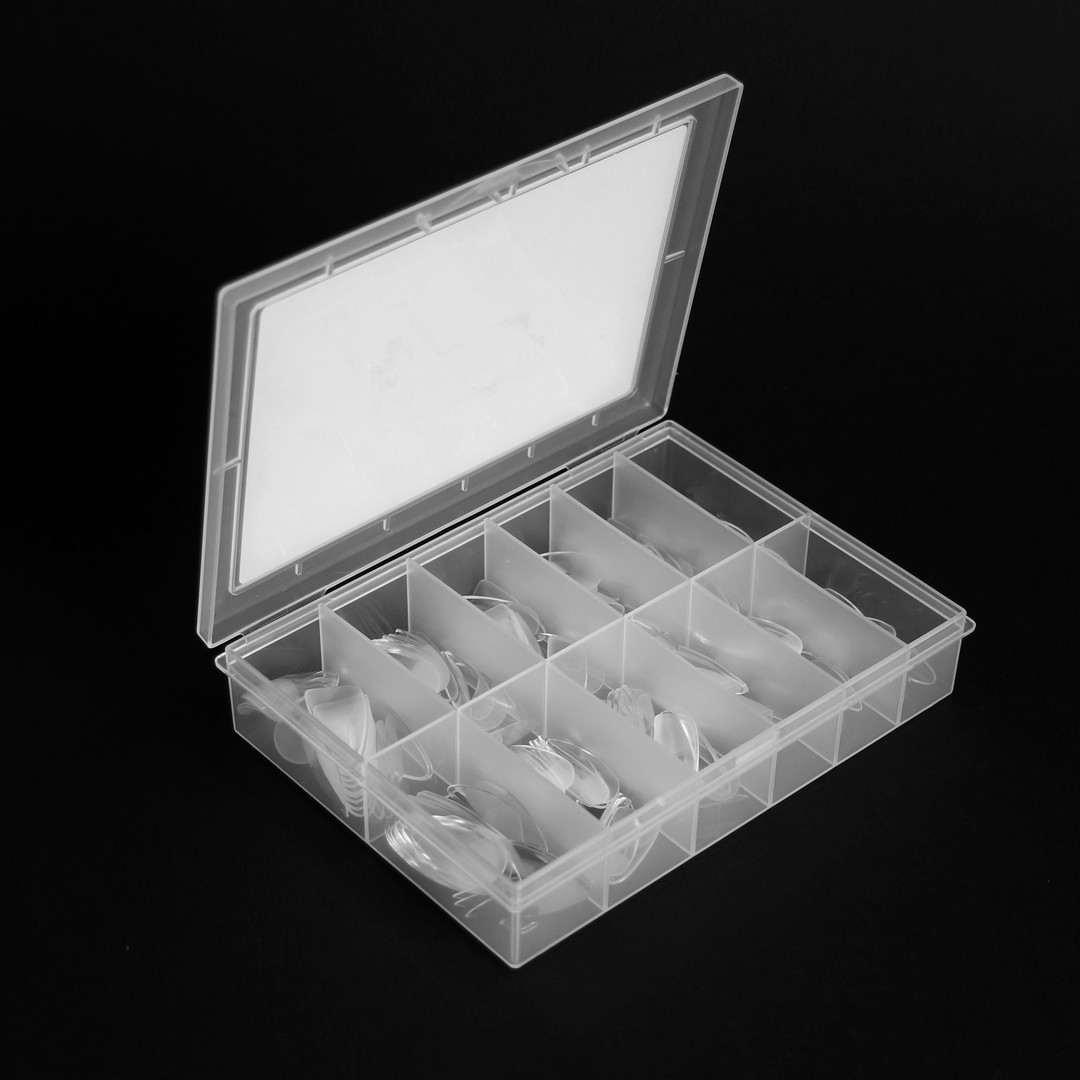 Komilfo SoFast Nail Forms Almond - гелеві форми для нарощування, 240 шт