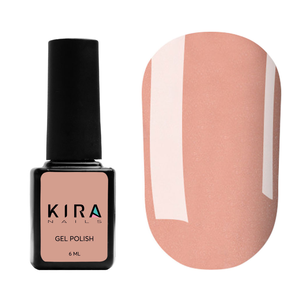 Kira Nails gel varnish No. 045 (dark caramel with small shimer), 6 ml