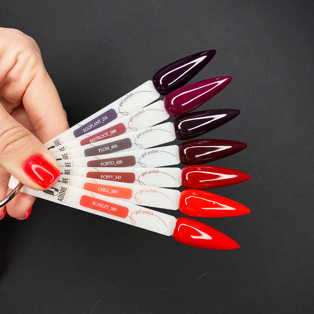 Gel Polish ADORE Professional No. 343 (cherry red, enamel), 7.5 ml