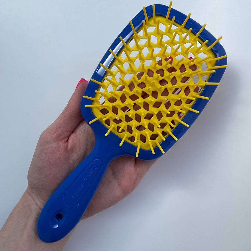 Janeke Superbrush Гребінець для волосся Синій з Жовтим Janeke Superbrush Гребінець для волосся Синій з Жовтим