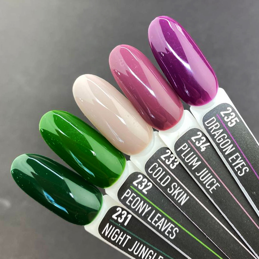 NUB 234 Plum Juice gel varnish (pale plum, enamel), 8 ml