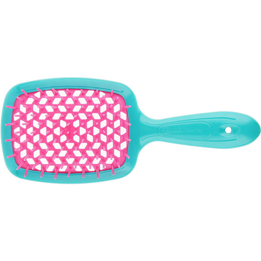 Janeke Superbrush Hairbrush Turquoise Pink