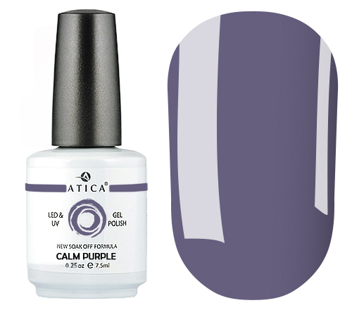 Atica Calm Purple GPM34 gel varnish (pastel blue, enamel), 7.5 ml