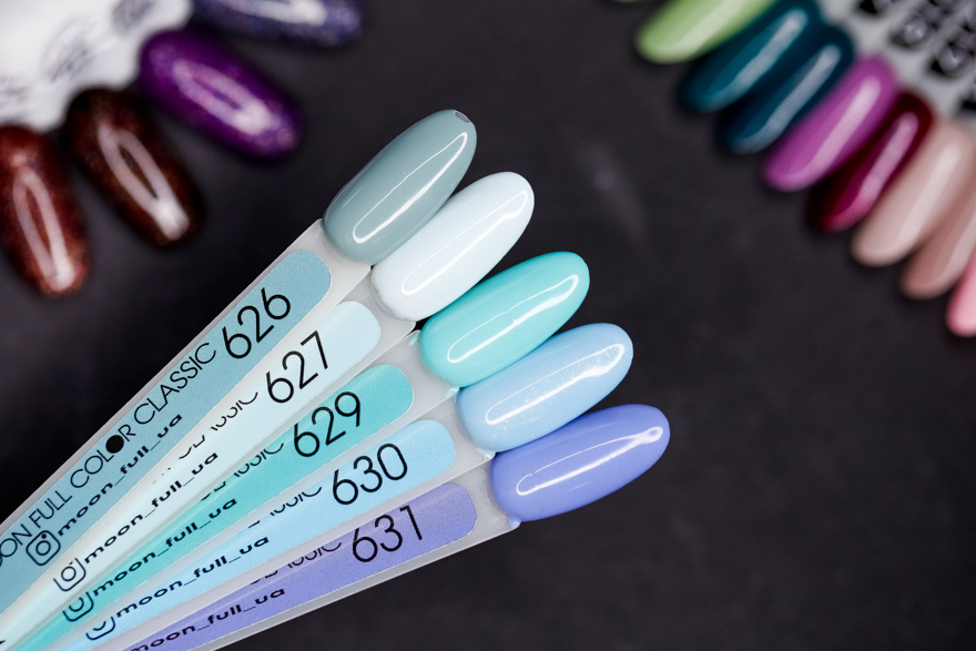 MOON FULL color Gel polish No. 630 gel-varnish (light blue, micro-shine), 8 ml