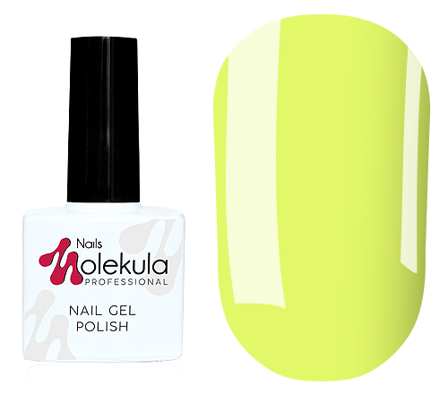 Molekula DISCO gel varnish No. D02 (new formula) (lime-yellow, neon), 11 ml
