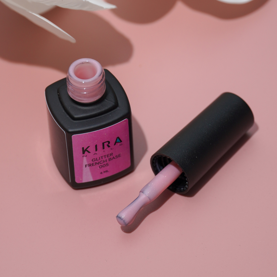 Kira Nails База для нігтів Glitter French Base 005, 6 мл