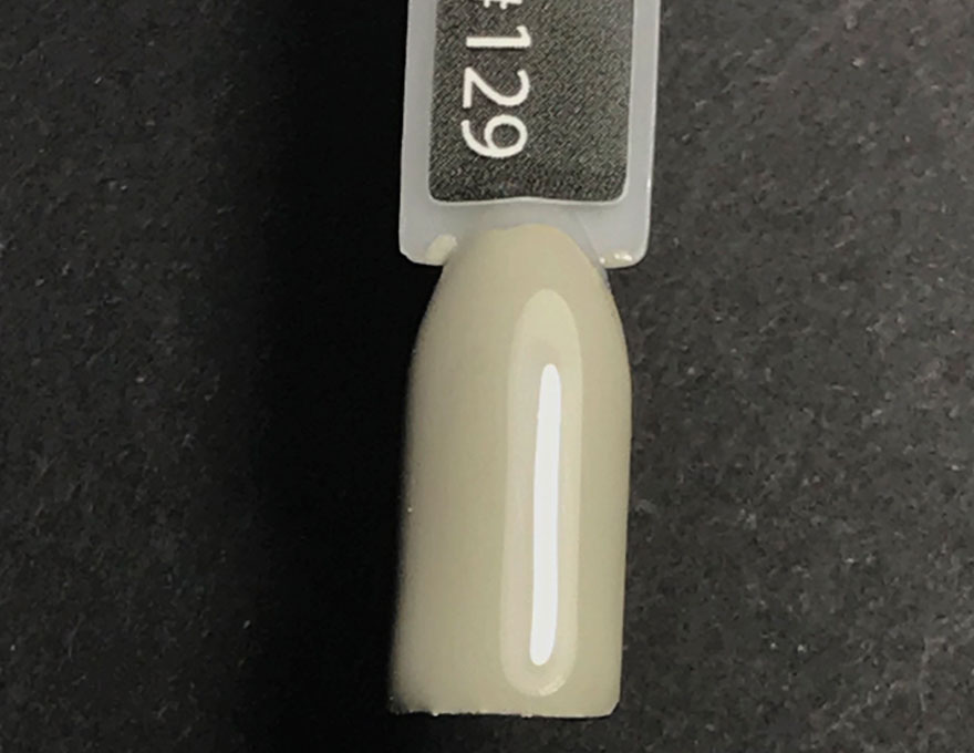 Гель-лак NUB 129 Milk Ashes (оливково-серый, эмаль), 8 мл