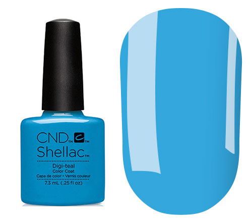 Gel varnish CND Shellac, Dige-Teal (blue, enamel), 7.3 ml
