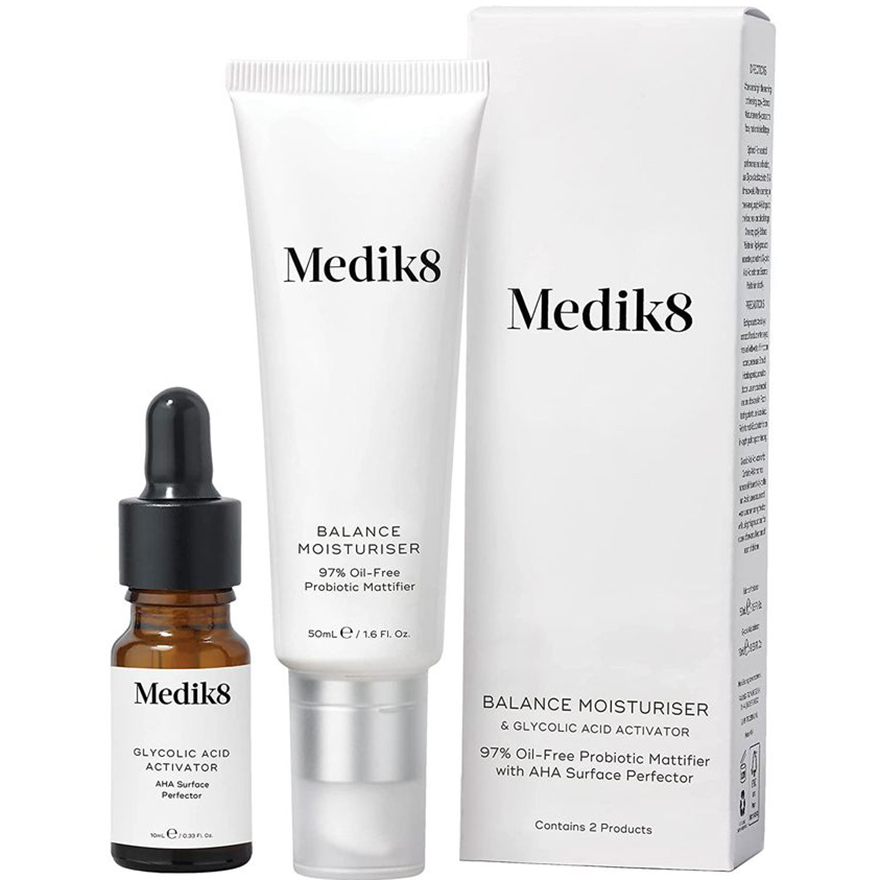 Medik8 Oil-free moisturizing cream with ANA probiotics and a matting effect Balance Moisturizer & Glycolic Acid Activator, 50 ml