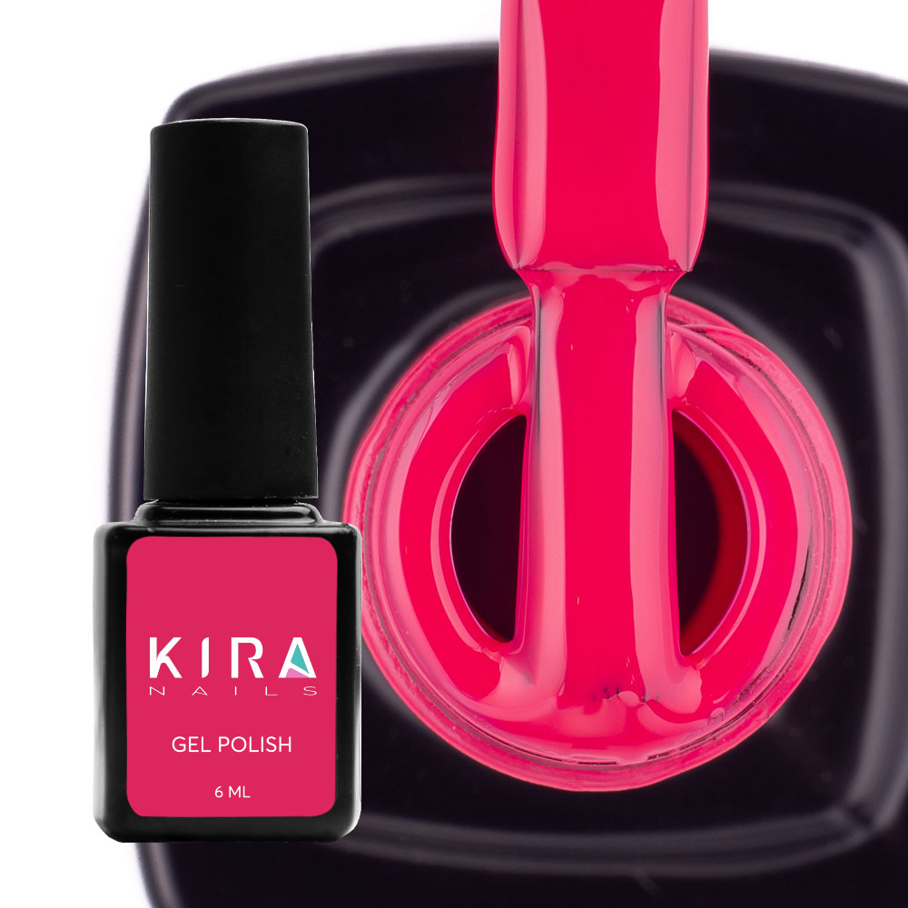 Kira Nails gel varnish No. 052 (light raspberry-red, enamel), 6 ml