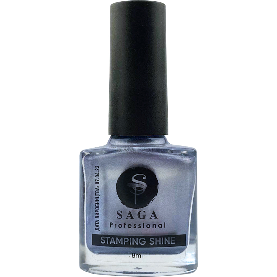 SAGA professional varnish stamping paint 02 (blue, chrome), 8 ml