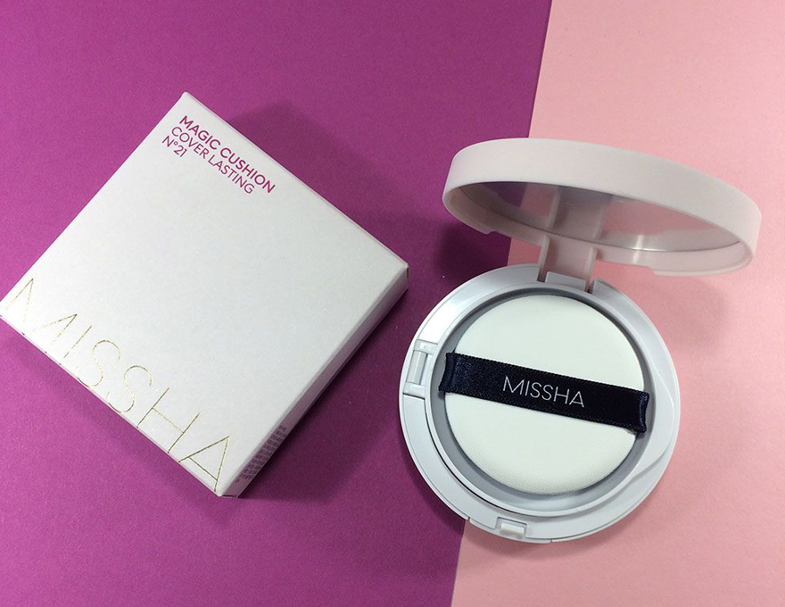 MISSHA Magic Cushion Cover Lasting (SPF50+ PA+++) Тональная основа-кушон, №21 (светлый беж), 15 г