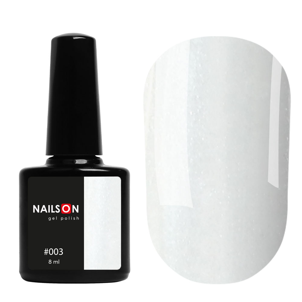 Gel polish NailsOn 003 (milky with shimmer), 8 ml