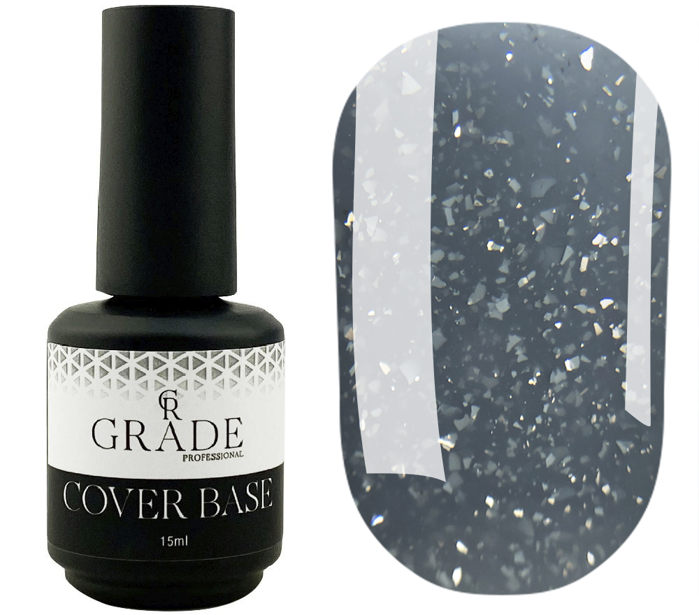 Grade Base for nails Potal base 17 (gray with silver potal), 15 ml