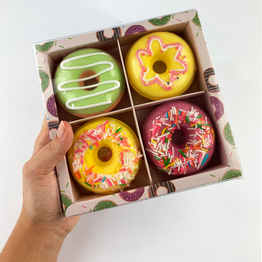 Set of Donut bath bombs, 4 pcs