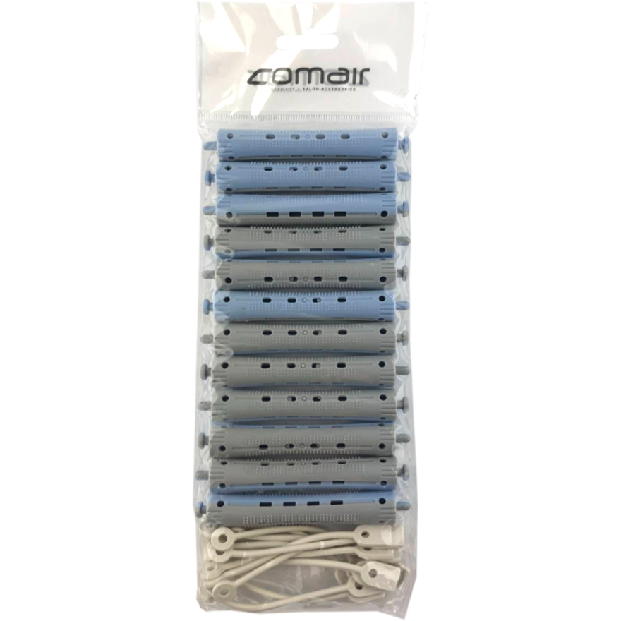 Comair Cold curlers, long, 2-color, with rubber band (pack of 12 pcs.), d 13mm