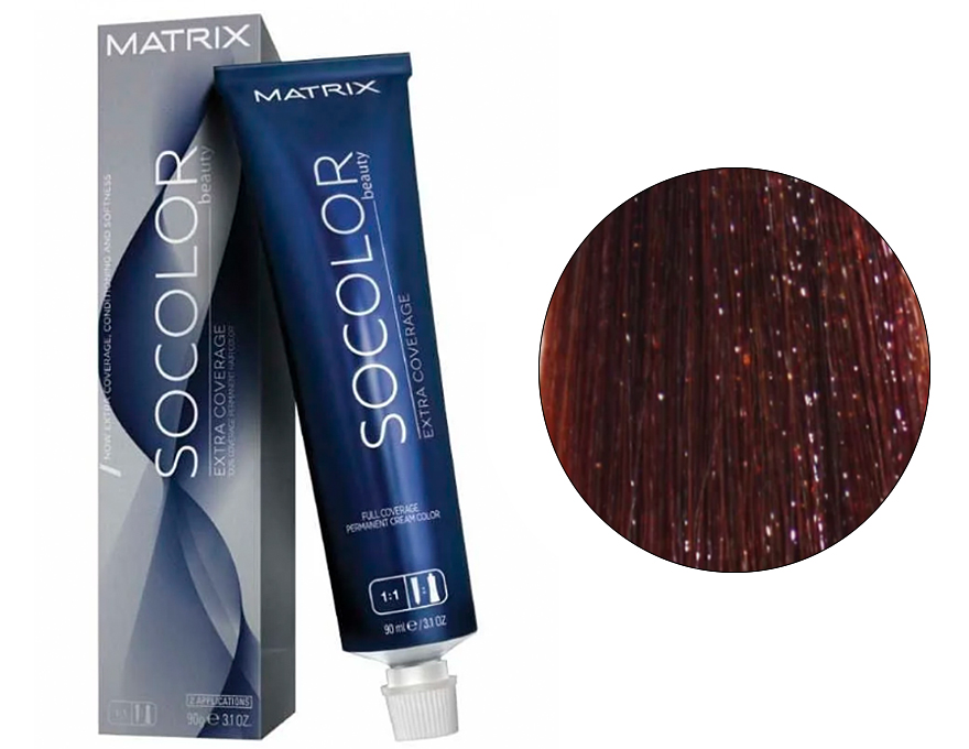 Крем-краска для волос Matrix So Color Extra Coverage 506M (508.8) темный блондин мокко, для седых волос, 90 мл